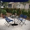 Flash Furniture Tory 31.5in. x 55in. Bronze Rectangular Tempered Glass Metal Table w/Umbrella Hole TLH-089-BZ-GG - alternate 1